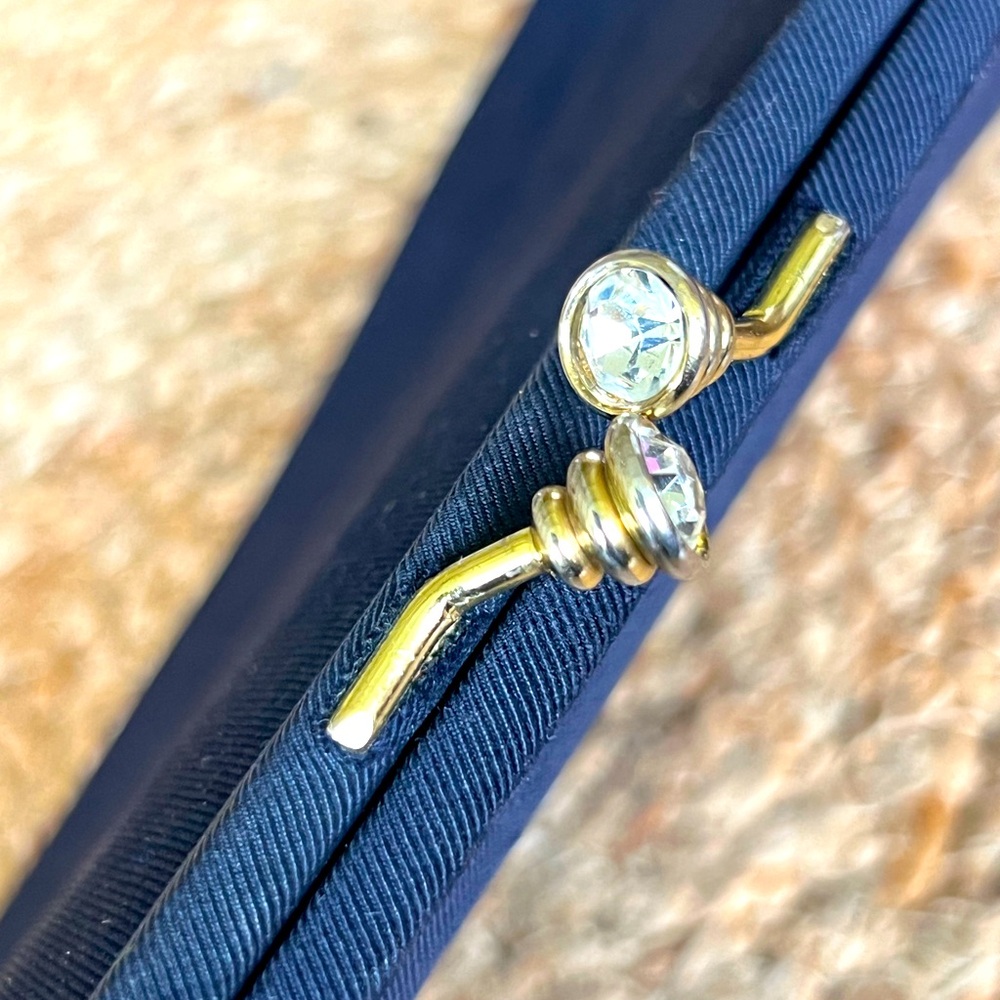 GORGEOUS 💙 VINTAGE JULIUS RESNICK JR 1950s NAVY BLUE JEWELED CLUTCH 💙